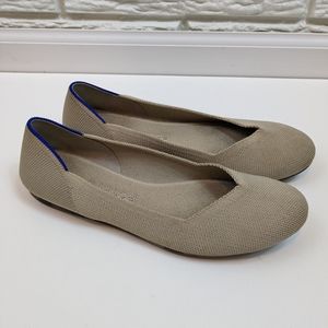 Rothy's The Flat Ecru Textile Ballet Flat Comfort Shoes Women’s US Size 7.5